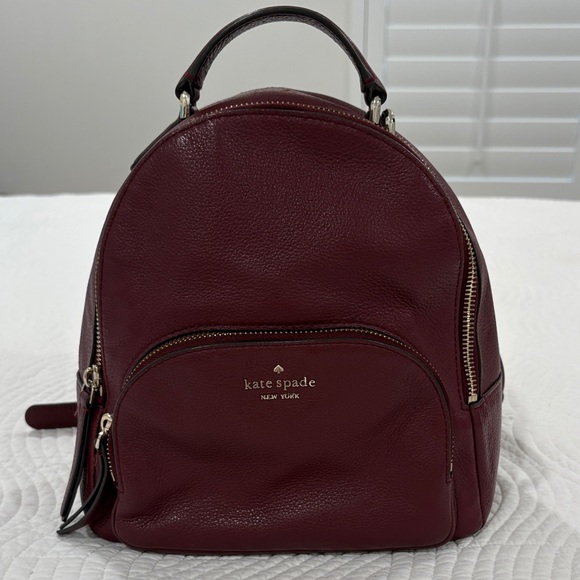kate spade Handbags - Kate Spade Jackson Burgundy Leather Backpack